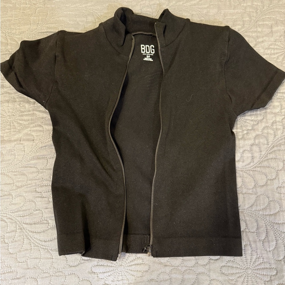 Bdg urban outfitters small zip up short sleeve